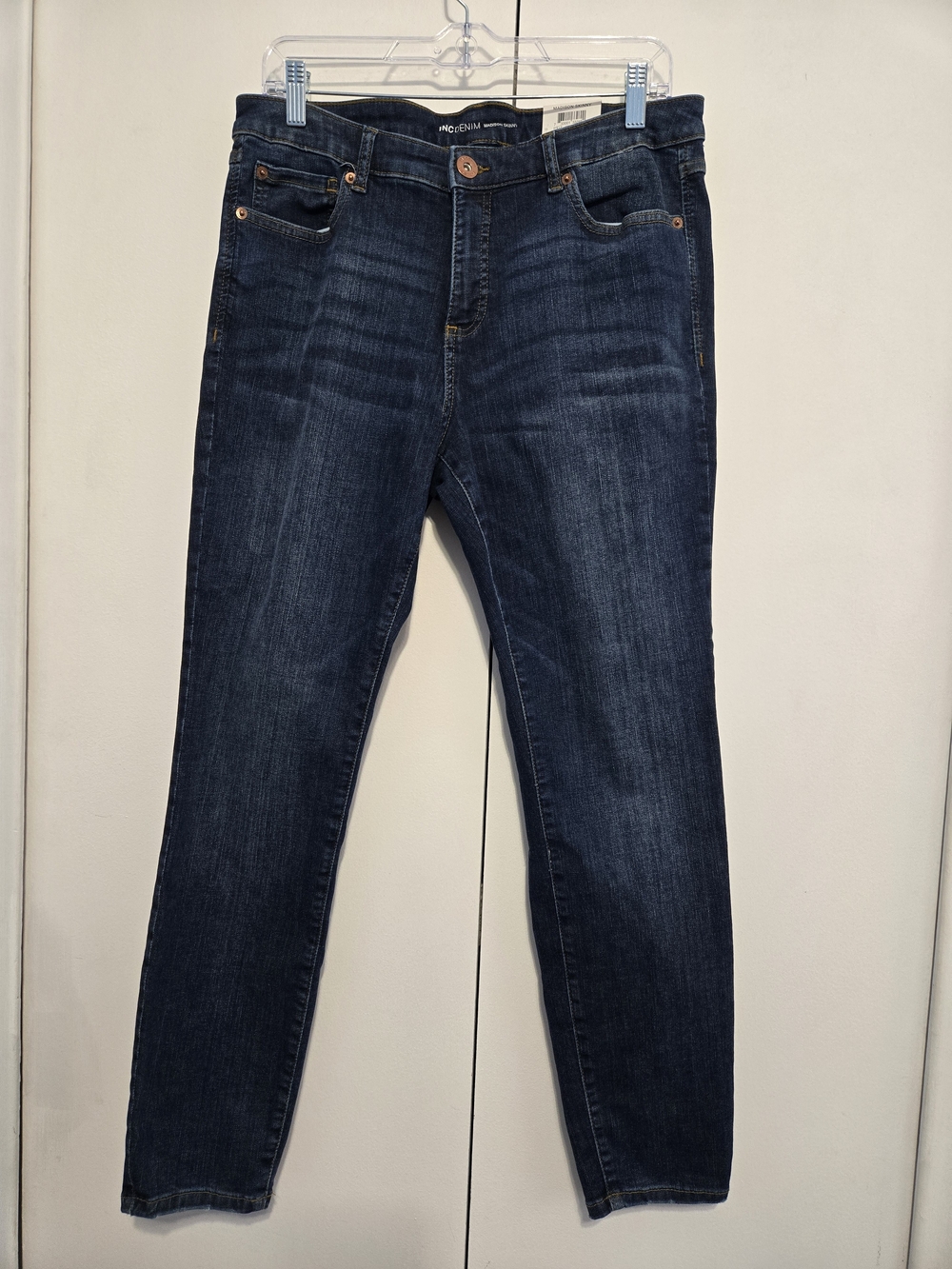 INC International Concepts Madison Skinny Curvy Jeans 10/30S NWT‎ Dark Wash